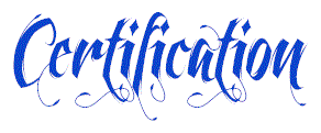 Certification